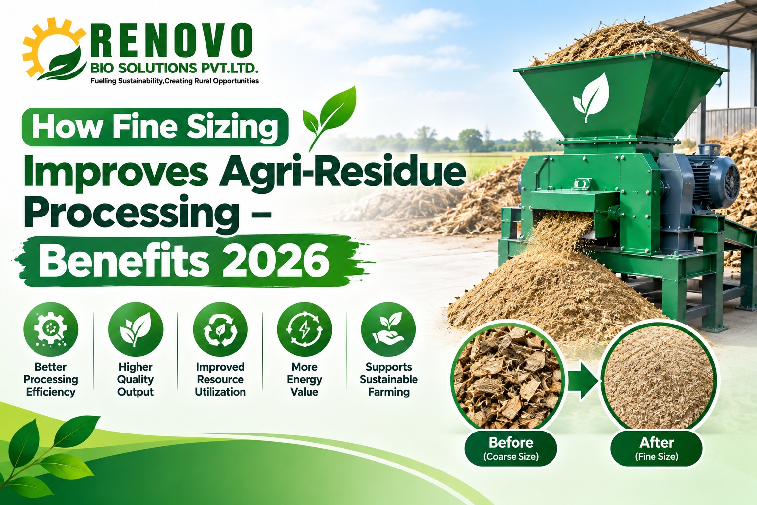 How Fine Sizing Improves Agri-Residue Processing – Benefits 2026 How Fine Sizing Improves Agri-Residue Processing – Benefits 2026